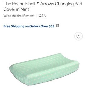 The Peanutshell Arrows Changing Pad Cover in Mint
